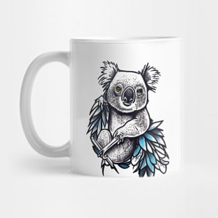 Koala Bear Wild Animal Nature Illustration Art Tattoo Mug